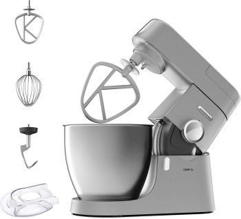 Kenwood Chef XL - Robot Pâtissier 1200W 6,7L Bol en Acier Inoxydable Argent