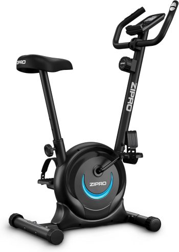 ZIPRO Vélo d'Appartement Adulte avec Résistance Magnétique à 8 Niveaux, Écran LCD, Support pour Téléphone et Selle Réglable, Velo d Appartement pour Cardio Training, Vélos Sportifs Portable (One S)