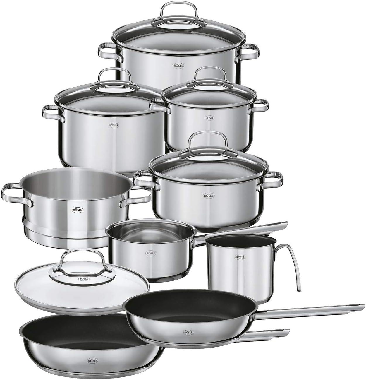 RÖSLE ELEGANCE Topfset 10-tlg. aus Edelstahl 18/10