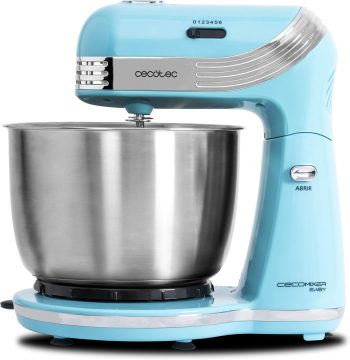 Cecotec Robot Patissier Cecomixer Easy. Mouvement Circulaire, Capacité de 3 L, Bol en Acier, 5 Fonctions, Battre, Mélanger, Monter, Émulsionner, 6 Vitesses, 250 W