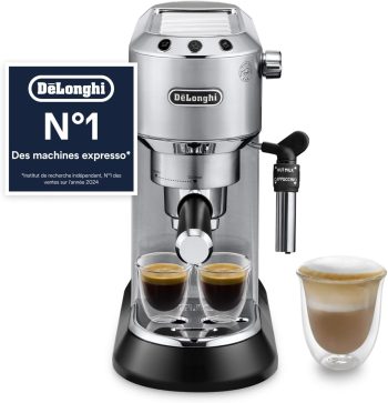 De'Longhi Dedica Style - Machine à Espresso Manuelle Mousseur à Lait Manuel