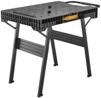 STANLEY Établi pliant FATMAX Express - Surface de travail portable avec capacité de charge de 450 kg, compatible avec les pinces, poids de 10 kg, FMST1-75672