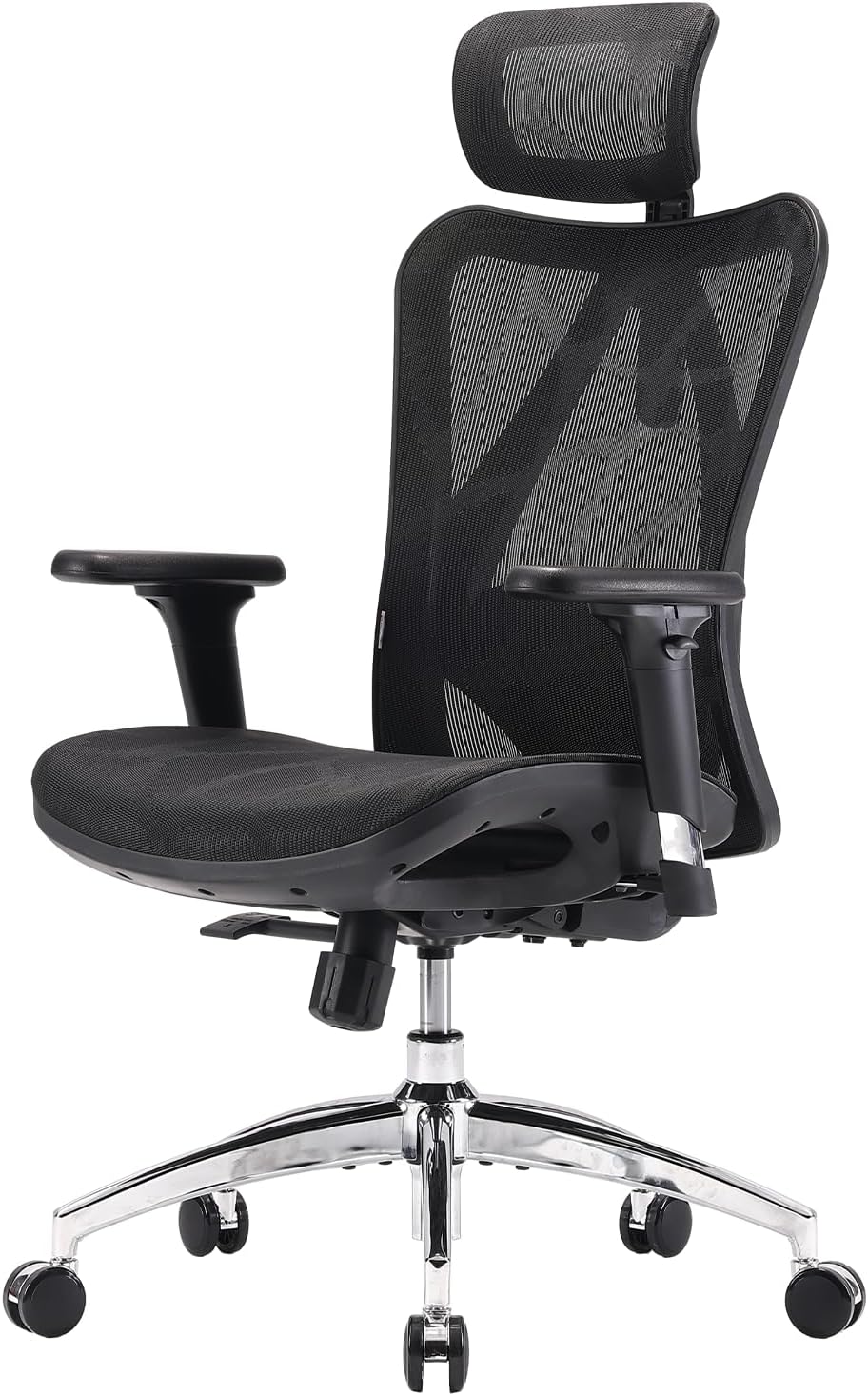 SIHOO M57 Chaise de Bureau Ergonomique en Maille, Support Lombaire, Noir